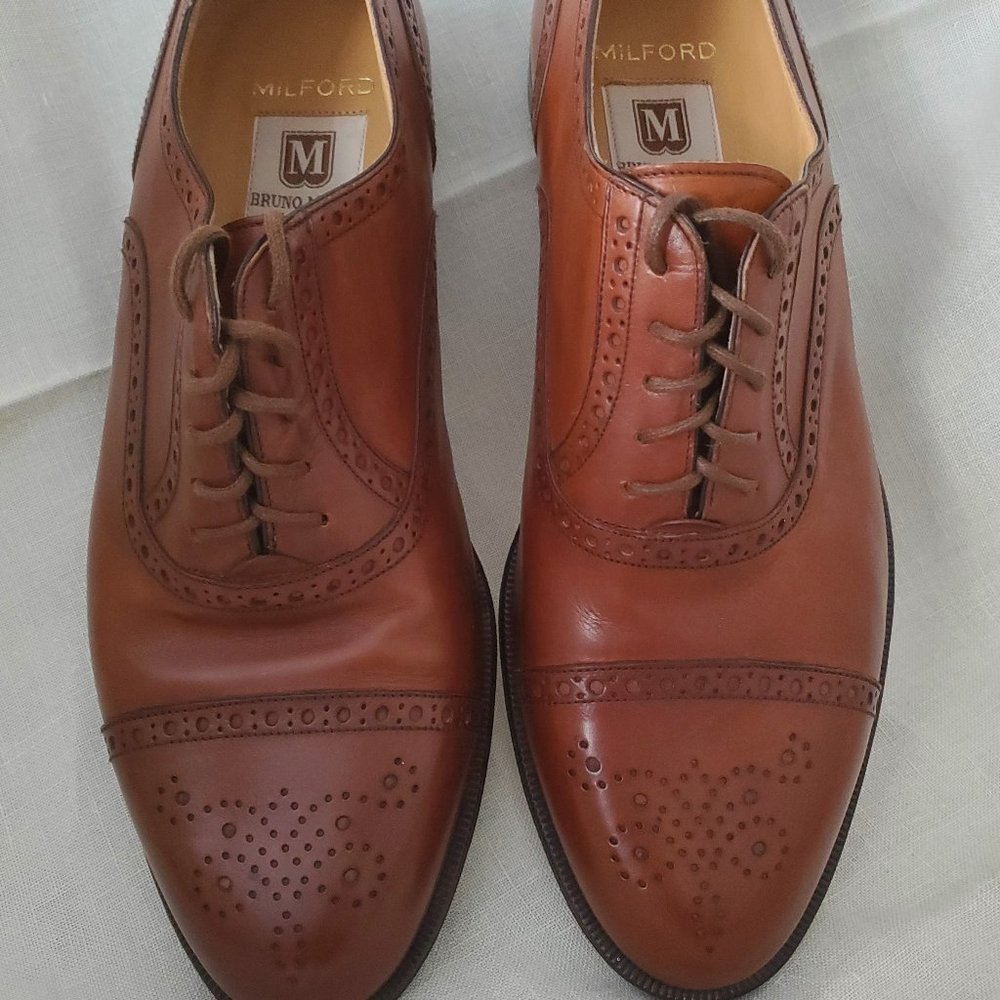 NIB Vintage Men's Vintage Bruno Magli Milford Oxfords Size 9.5